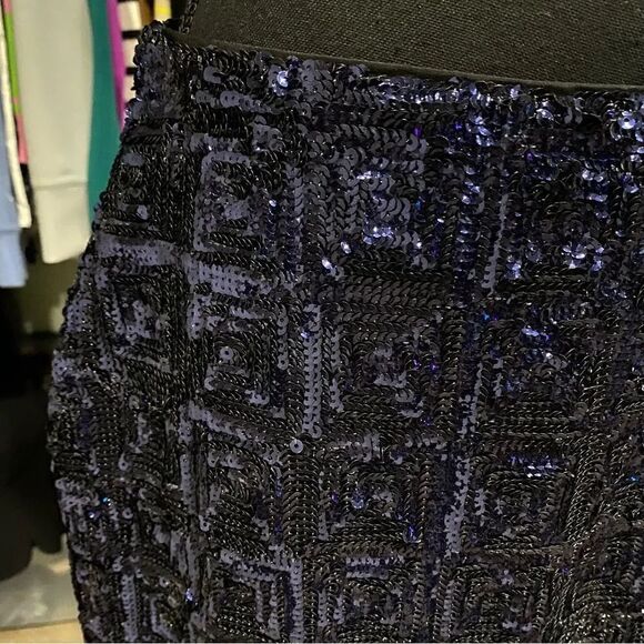 H&M blue sequin mini skirt Size 10 - Picture 5 of 7